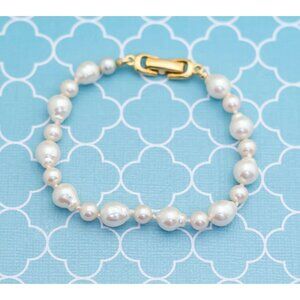 Vintage Victorian Pearl Classy Beaded Necklace 7 3/4 inch - R22